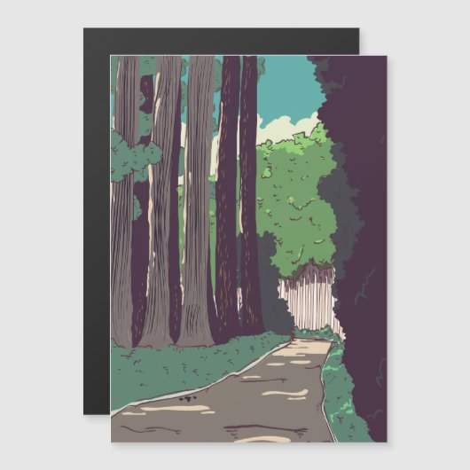 Carte Magnétique Forêt japonaise (Devant / Derrière)