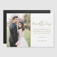 Forever Gold Elegant Mariage photo Merci