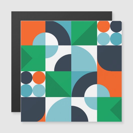 Carte Magnétique Formes et formes simples Abstraites (Devant / Derrière)