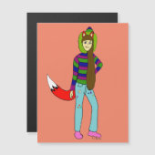 Carte Magnétique foxgirl (Devant / Derrière)