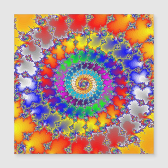 Carte Magnétique Fractale psychédélique (Devant)