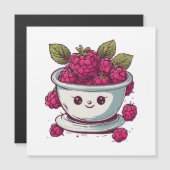 CARTE MAGNÉTIQUE FRAMBOISE MIGNONNE (Devant / Derrière)