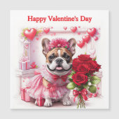 Carte Magnétique Französische Bulldogge Rosen French Bulldog (Devant)