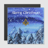 Carte Magnétique Freemason Masonic Carré et Compass Noël (Devant / Derrière)