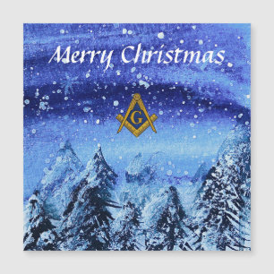 Carte Magnétique Freemason Masonic Carré et Compass Noël