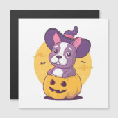 Carte Magnétique Frenchie Halloween (Devant / Derrière)