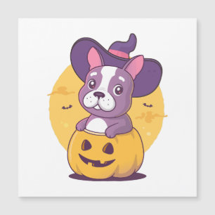 Carte Magnétique Frenchie Halloween