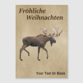 Carte Magnétique Fröhliche Weihnachten - Bull Moose Sur Ancien Papi (Devant)