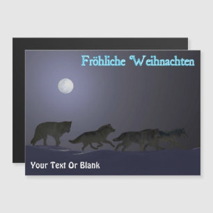 Carte Magnétique Fröhliche Weihnachten - Wolfpack