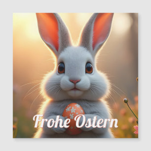 Carte Magnétique Fröhlicher Osterhase im Zauber des Frühlings