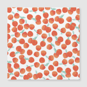 Carte Magnétique Fruits de pêche, motif d'été.