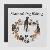 Carte Magnétique Fun Chien race Animaux de compagnie Chien Marcher  (Devant / Derrière)