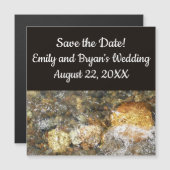 Carte Magnétique Galets Brown et gris naturel Abstrait (Devant / Derrière)