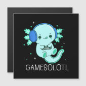 Carte Magnétique Gamesolotl Axolotl Gamer (Devant / Derrière)