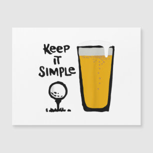 Carte Magnétique Garde C'est Simples Drôle Bière de Golf