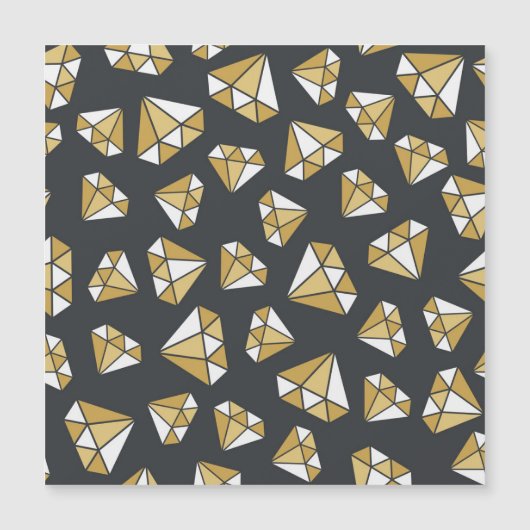 Carte Magnétique Gemstone Thème Vintage Motif sans couture. (Devant)