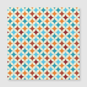 Carte Magnétique Géométrique stylé : Motif Vintage sans couture