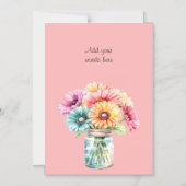 Carte magnétique gerbera florale rose (Recto)