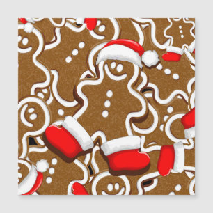 Carte Magnétique Gingerbread Man Christmas Santa Claus Throw Pillow