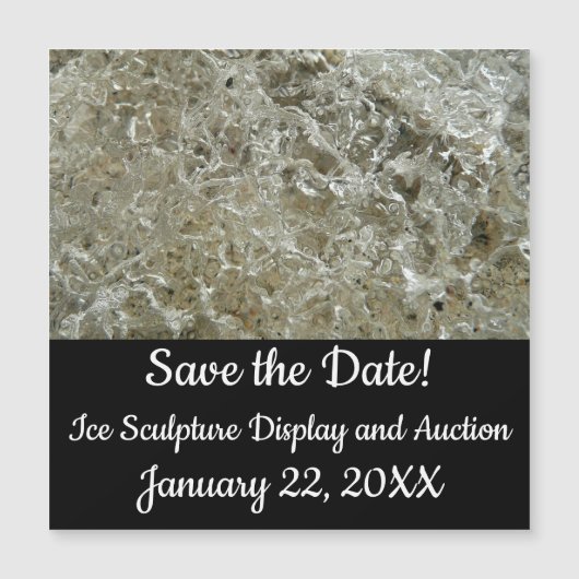 Carte Magnétique Glace glaciaire Texture nature Abstraite (Devant)