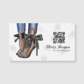Carte Magnétique Glam Chic Mode QR Code (Devant)