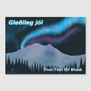 Carte Magnétique Gleðileg Jól - Blue Aurora