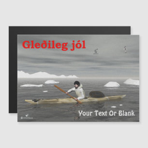 Carte Magnétique Gleðileg Jól - Inuit Kayak