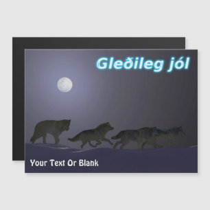 Carte Magnétique Gleðileg jól - Pack Wolf