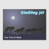 Carte Magnétique Gleðileg jól - Pack Wolf (Devant)