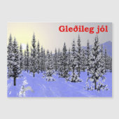 Carte Magnétique Gleðileg Jól - Solstice d'hiver (Devant)