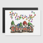Carte Magnétique Gnome pour les vacances (Devant / Derrière)