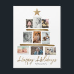 Carte Magnétique Gold Christmas Tree Photo Collage Joyeux jours fér<br><div class="desc">Trouvez-vous que vous avez beaucoup de photos que vous souhaitez partager ? Noël est un grand moment pour rester connecté. Partagez jusqu'à 9 de vos belles photos de famille avec ce collage d'arbre de Noël. Doté d'un effet d'impression d'or faux pour le libellé étoile, guirlande et "Joyeux Fêtes". Personnalisez cette...</div>