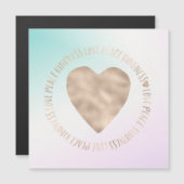 Carte Magnétique Gold Heart Kindness Peace Love Inspiration citatio (Devant / Derrière)