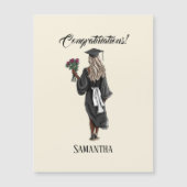 Carte Magnétique Graduation de l'aquarelle personnalisée (4) (Devant)