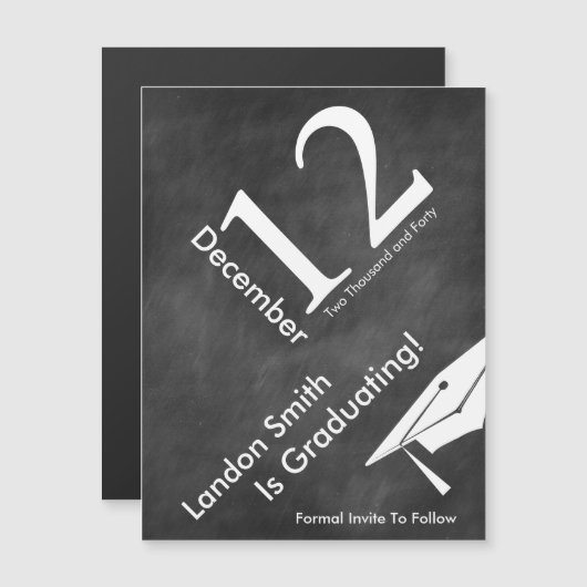 Carte Magnétique Graduation Moderne En Tableau Clavier Enregistrer  (Devant / Derrière)