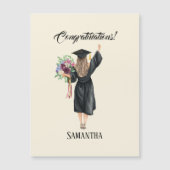 Carte Magnétique Graduation personnalisée de l'aquarelle (8) (Devant)