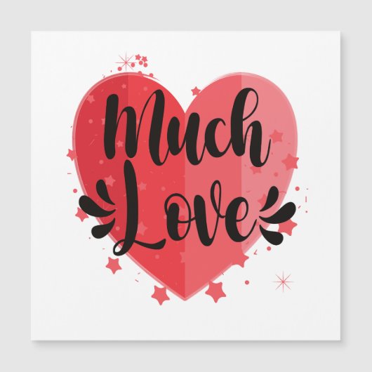 Carte Magnétique Grand Coeur, amour (Devant)