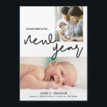Carte Magnétique Grand Début moderne au Nouvel An Photos pour bébés<br><div class="desc">J'ai conçu cette carte magnétique de vacances pour les parents qui ont accueilli leur bébé au Nouvel An. Avec les mots "Un grand début à la nouvelle année" dans la typographie moderne. Personnalisez avec vos propres photos (2 places pour les photos) CONSEIL : partagez une photo de bébé et de...</div>