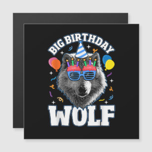 Carte Magnétique Grand Loup d'anniversaire pour les loups