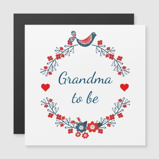 Carte Magnétique Grand-mère (Devant / Derrière)