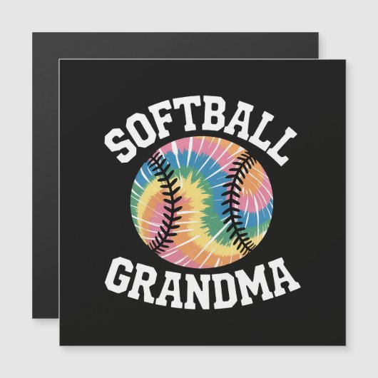 Carte Magnétique Grand-mère de softball (Devant / Derrière)