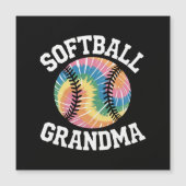 Carte Magnétique Grand-mère de softball (Devant)