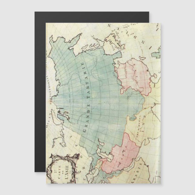 Carte magnétique Grande Tartarie (Devant / Derrière)