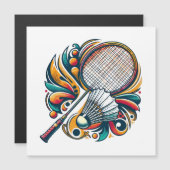 Carte Magnétique Graphique de badminton (Devant / Derrière)