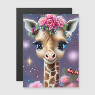 Carte Magnétique Graphique de Giraffe Bébé mignonne