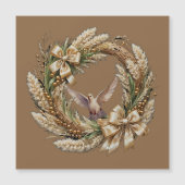 Carte magnétique Grass Christmas Wreath (Devant)
