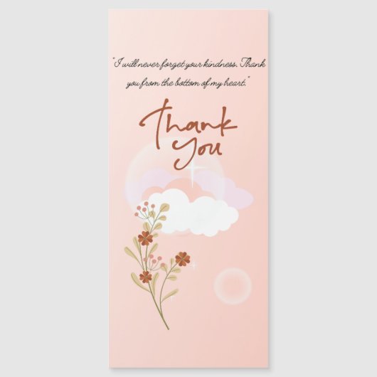 Carte Magnétique "Gratitude sincère" (Devant)