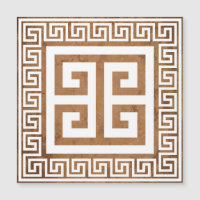 Carte magnétique grecque Motif blanc design