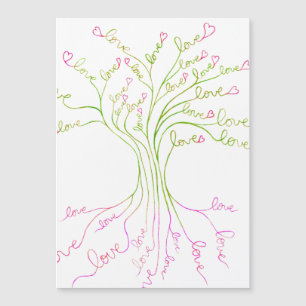 Carte Magnétique Green Love Tree of Life Léger Élégant Moderne Cute