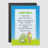 Carte Magnétique Grenouille à crème glacée (Devant / Derrière)